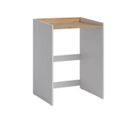 Vicco Armoire Machine à Laver Viktor, Blanc/Chêne Artisan, 67.8x94.6cm avec Bord