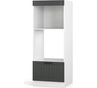 Vicco armoire micro-ondes Fame-Line, 60 cm ouvert, Anthracite/Blanc