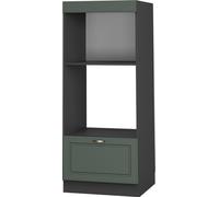 Vicco armoire micro-ondes Fame-Line, 60 cm ouvert, Vert Or Campagne/Anthracite
