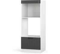 Vicco Armoire micro-ondes Fame-Line, Anthracite campagne, 60cm ouvert Anthracite campagne G