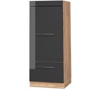 Vicco Armoire micro-ondes Fame-Line, Anthracite Haute brillance, 60cm Anthracite Haute brillance G