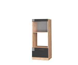 Vicco Armoire Micro-Ondes Fame-Line, Anthracite Haute Brillance, 60cm Ouvert, à Combiner avec d'autres modules de la série Fame-Line