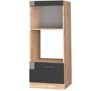 Vicco Armoire micro-ondes Fame-Line, Anthracite Haute brillance, 60cm ouvert Anthracite Haute brillance G