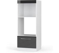 Vicco Armoire micro-ondes Fame-Line, Anthracite Haute brillance, 60cm ouvert Anthracite Haute brillance G
