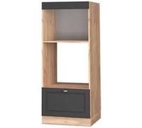 Vicco Armoire micro-ondes Fame-Line, Anthracite-or, 60cm ouvert Anthracite-or G