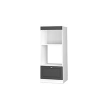 Vicco armoire micro-ondes Fame-Line, 60 cm ouvert, Anthracite-or/Blanc