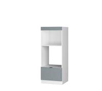 Vicco Armoire Micro-Ondes Fame-Line, Bleu Clair-Gris, 60cm Ouvert