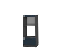 Vicco Armoire Micro-Ondes Fame-Line, Bleu foncé Brillant, 60cm