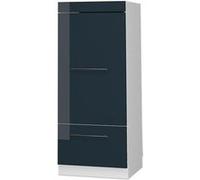 Vicco Armoire micro-ondes Fame-Line, Bleu foncé brillant, 60cm Bleu foncé brillant G