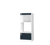 Vicco Armoire Micro-Ondes Fame-Line, Bleu foncé Brillant, 60cm Ouvert, à Combiner avec d'autres modules de la série Fame-Line