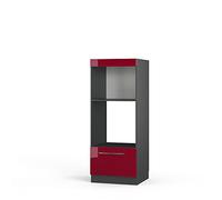 Vicco Armoire Micro-Ondes Fame-Line, Bordeaux Brillant, 60cm