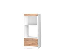 Vicco Armoire Micro-Ondes Fame-Line, Chêne de Force doré, 60cm Ouvert, à Combiner avec d'autres modules de la série Fame-Line