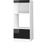 Vicco Armoire micro-ondes Fame-Line, Chêne noir brillant, 60cm ouvert Chêne noir brillant G