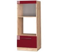 Vicco Armoire Micro-Ondes Fame-Line, Rouge Bordeaux Haute Brillance, 60cm Ouvert