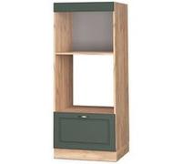 Vicco Armoire micro-ondes Fame-Line, Vert Or Campagne, 60cm ouvert Vert Or Campagne G