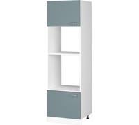 Vicco Armoire Micro-Ondes R-Line, Bleu-Gris/Blanc, 60 cm