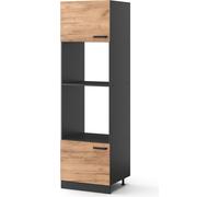 Armoire pour micro-onde „R-Line“ 30cm Goldkraft/Anthracite Vicco