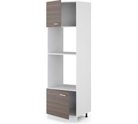 Armoire micro-ondes R-Line, 60cm, Gris noble, Blanc, Vicco