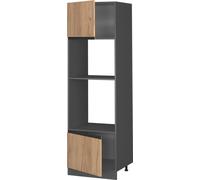 Vicco armoire micro-ondes R-Line, Chêne de force doré, 60 cm J-Shape