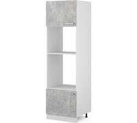 Vicco armoire micro-ondes R-Line, 60 cm, Béton/Blanc