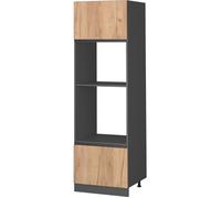 Vicco Armoire Micro-Ondes R-Line, Chêne de Force doré, 60cm J-Shape
