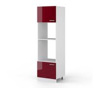Armoire micro-ondes R-Line, 60cm, Rouge brillant/Blanc, Vicco 30492