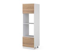 Armoire micro-ondes R-Line, 60cm, Sonoma/Blanc, Vicco 29764