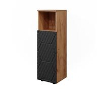 Vicco Armoire midisch Irma, Anthracite avec Structure en nid d'abeille, 30x95cm, pour Le Rangement des Accessoires de Salle de Bain et Compatible avec Irma