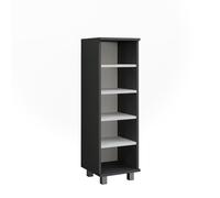 Vicco Armoire Midischrank Ilias, Anthracite/Blanc, 30.2x95cm avec 5 Compartiments Ouverts