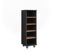 Vicco Armoire Midischrank Ilias, Anthracite/chêne doré, 30.2x95cm avec 5 Compartiments Ouverts