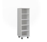 Vicco Armoire Midischrank Ilias, Blanc, 30.2x95cm avec 5 Compartiments Ouverts, avec Compartiments Ouverts pour Un Rangement Clair et organisé