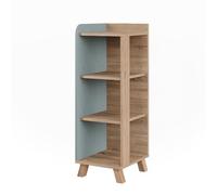 Vicco Armoire Midischrank Karen, Sonoma/Bleu, 30x90cm avec 4 étagères