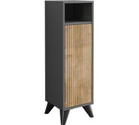 Vicco Armoire Midischrank Leano, 30x97cm avec porte, Anthracite/Chêne de montagne