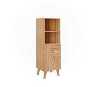 Vicco Armoire Midischrank Lucie, Bambou, 40x124cm, Convient au Rangement Peu encombrant des Accessoires de Salle de Bain