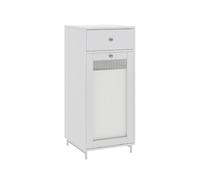 Vicco Armoire Midischrank Malte, Blanc, 40x96cm, pour Le Rangement des Accessoires de Salle de Bain et combinable avec Malte