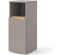 Vicco Armoire Midischrank Marelle, 30 x 74.5 cm avec porte et compartiment ouvert, Grège/Grège