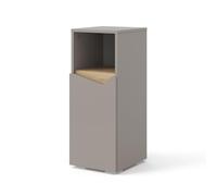 Vicco Armoire Midischrank Marelle, 30 x 74.5 cm avec porte et compartiment ouvert, Grège/Grège