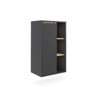 Vicco Armoire Midischrank Viola, Gris/Artisan, 50x86cm avec des étagères Ouvertes