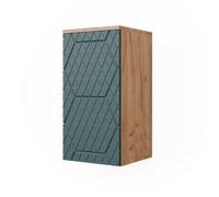 Vicco Armoire Murale Irma, Vert/Force de l'or Chêne, 30x59cm | 1 Porte · 2 compartiments · Rangement fermé · Pour accessoires de salle de bains · Rangement bien organisé