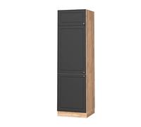 Vicco Armoire pour frigo Fame-Line, Anthracite-Or, 60cm, à Combiner avec d'autres modules de la série Fame-Line