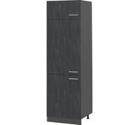 Vicco armoire pour frigo R-Line, 60 cm, Béton noir/Anthracite