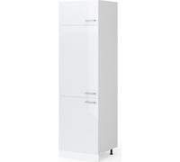 Vicco armoire pour frigo R-Line, 60 cm, Blanc Haute brillance/Blanc