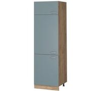 Vicco Armoire pour frigo R-Line, Bleu-Gris/Chêne de Force doré, 60 cm
