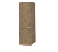 Vicco Armoire pour frigo R-Line, Chêne Artisan/Chêne de Force doré, 60 cm