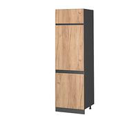 Vicco Armoire pour frigo R-Line, Chêne de Force doré, 60cm J-Shape, pour Une Combinaison Libre au Sein de systèmes de Cuisine modulaires