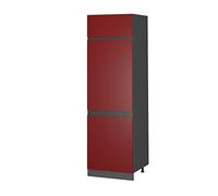 Vicco Armoire pour frigo R-Line, Rouge/Anthracite, 60 cm J-Shape