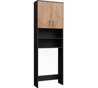 Vicco Armoire pour machine à laver Irma, 64 x 190.5 cm, Anthracite/Chêne