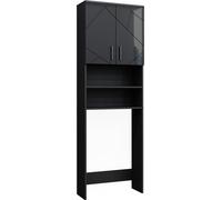 Vicco Armoire pour machine à laver Irma, 64 x 190.5 cm, Anthracite Haute brillance/Anthracite