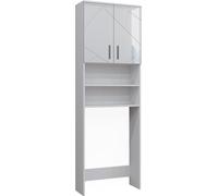 Vicco Armoire pour machine à laver Irma, 64 x 190.5 cm, blanc brillant/blanc