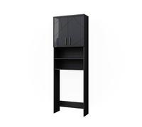Vicco Armoire pour Machine à Laver Irma, Anthracite Haute Brillance, 64x190.5cm, Convient pour Le Rangement et comme surélévateur pour Machines à Laver